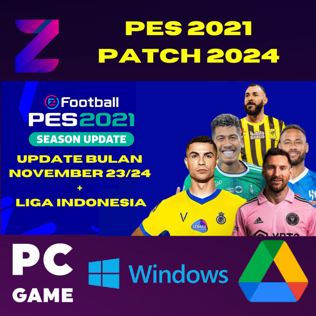 Jual Pro Evolution Soccer 2021 Update Patch 2023/2024 + Liga BRI