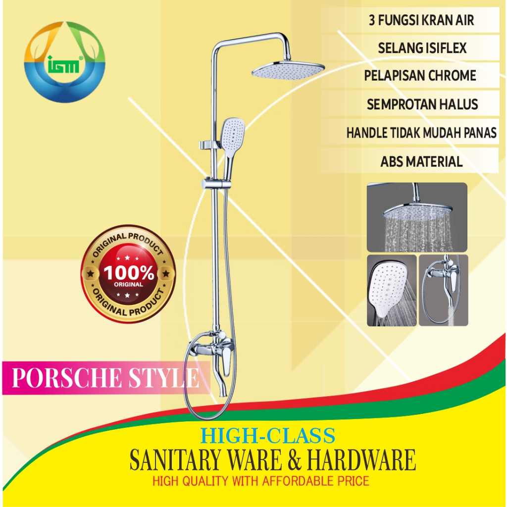 Jual KRAN SHOWER COLUMN SET IGM IK-045 + FREE 2 SEAL TIPE KUNING ...