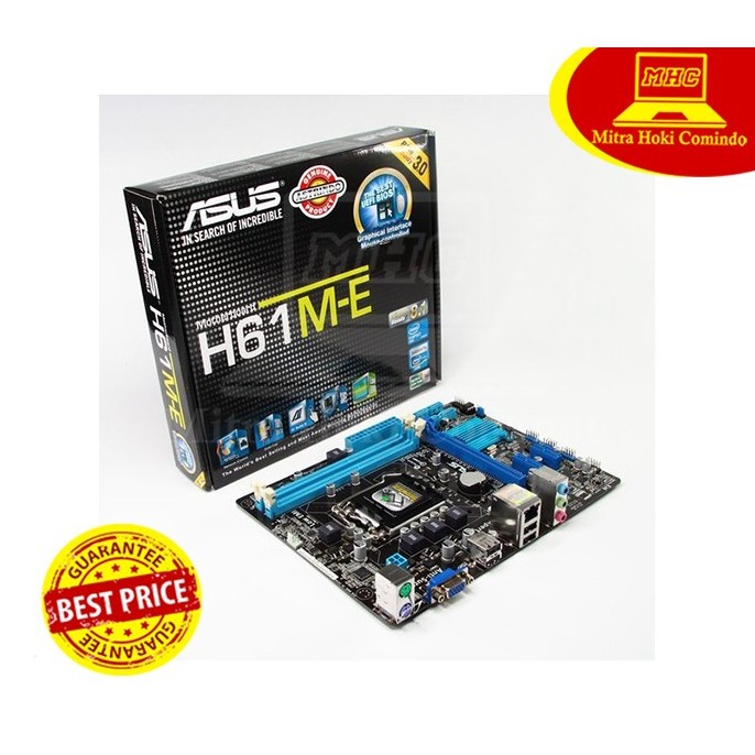 Jual MOTHERBOARD H61 ASUS H61M-E LGA 1155 DDR3 | Shopee Indonesia