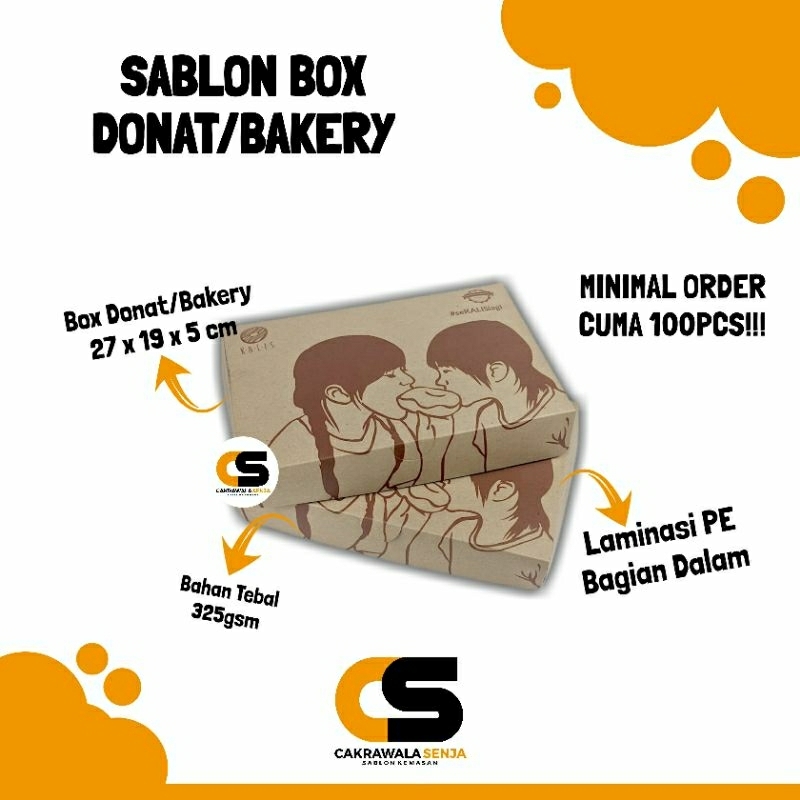 Jual Min Pcs Custom Box Donat Dus Donat Cetak Logo Box Donat