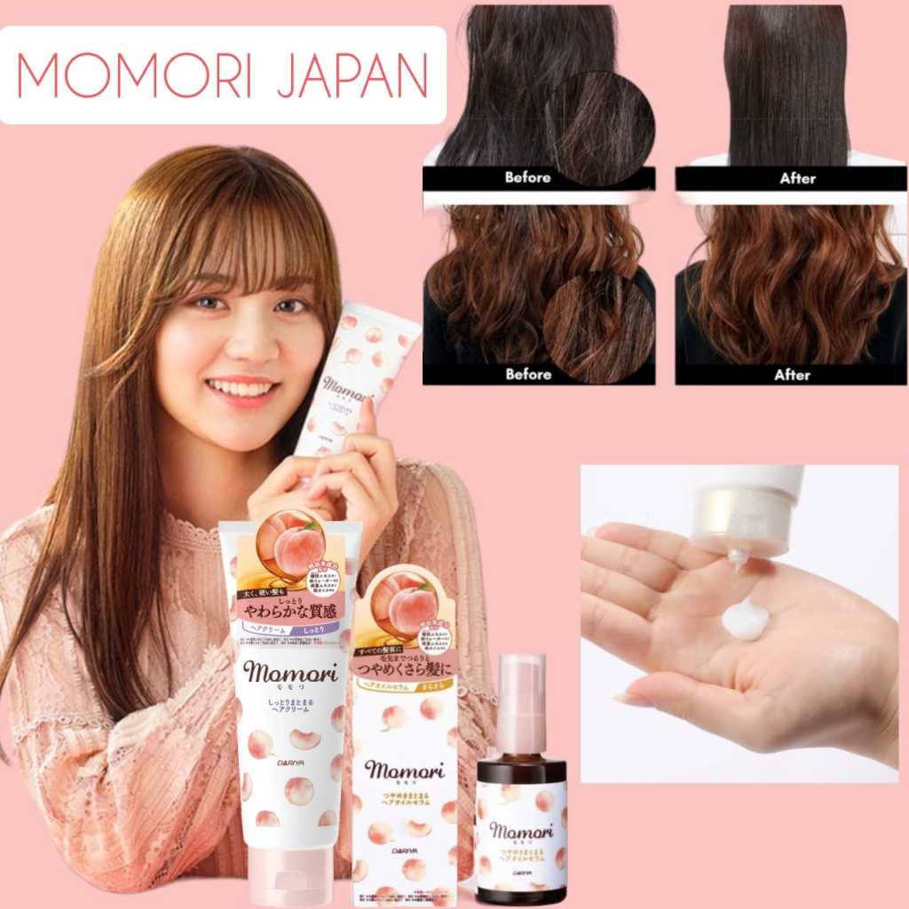 Jual Dariya Momori Peach Moist Hair Cream Serum Perawatan Rambut