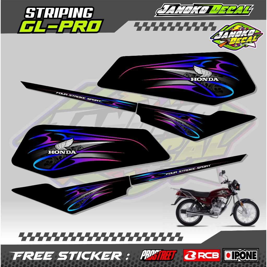 Jual Striping Variasi Honda Gl Pro Gl Max Sticker List Variasi