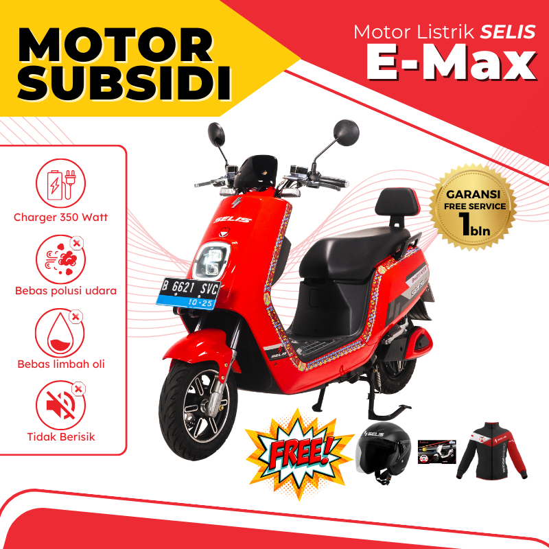 Jual Subsidi Selis Motor Listrik E Max Lithium Motor Listrik Subsidi Pemerintah On The Road 7799