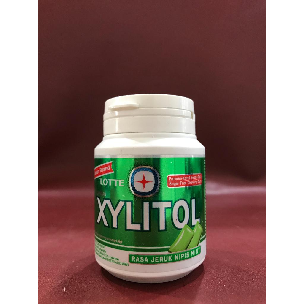 Jual Lotte Xylitol Lime Mint 58G Permen Karet Rasa Jeruk Nipis Mint