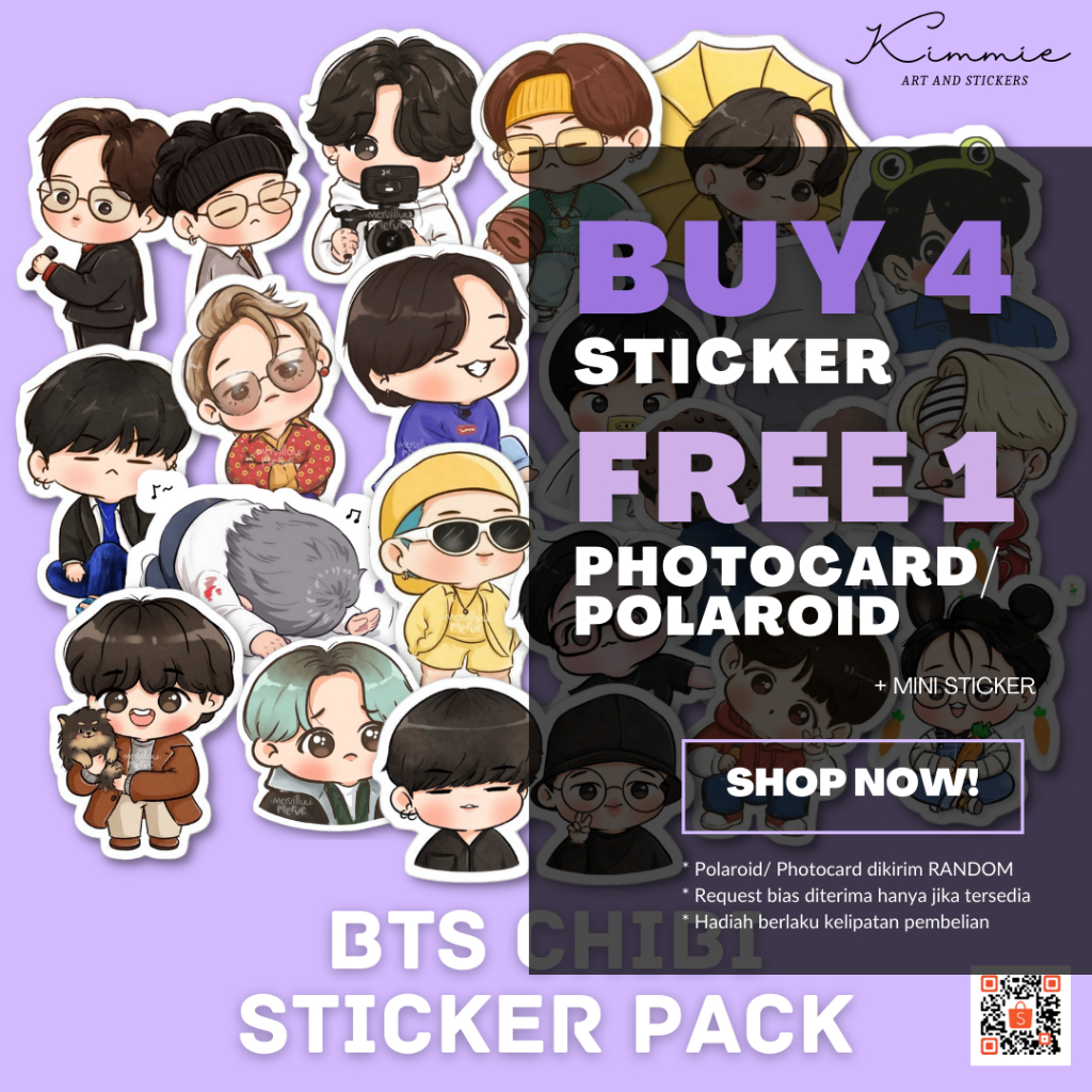 Jual [MINI] Sticker Pack BTS Chibi | Stiker Member BTS Kartun Lucu ...