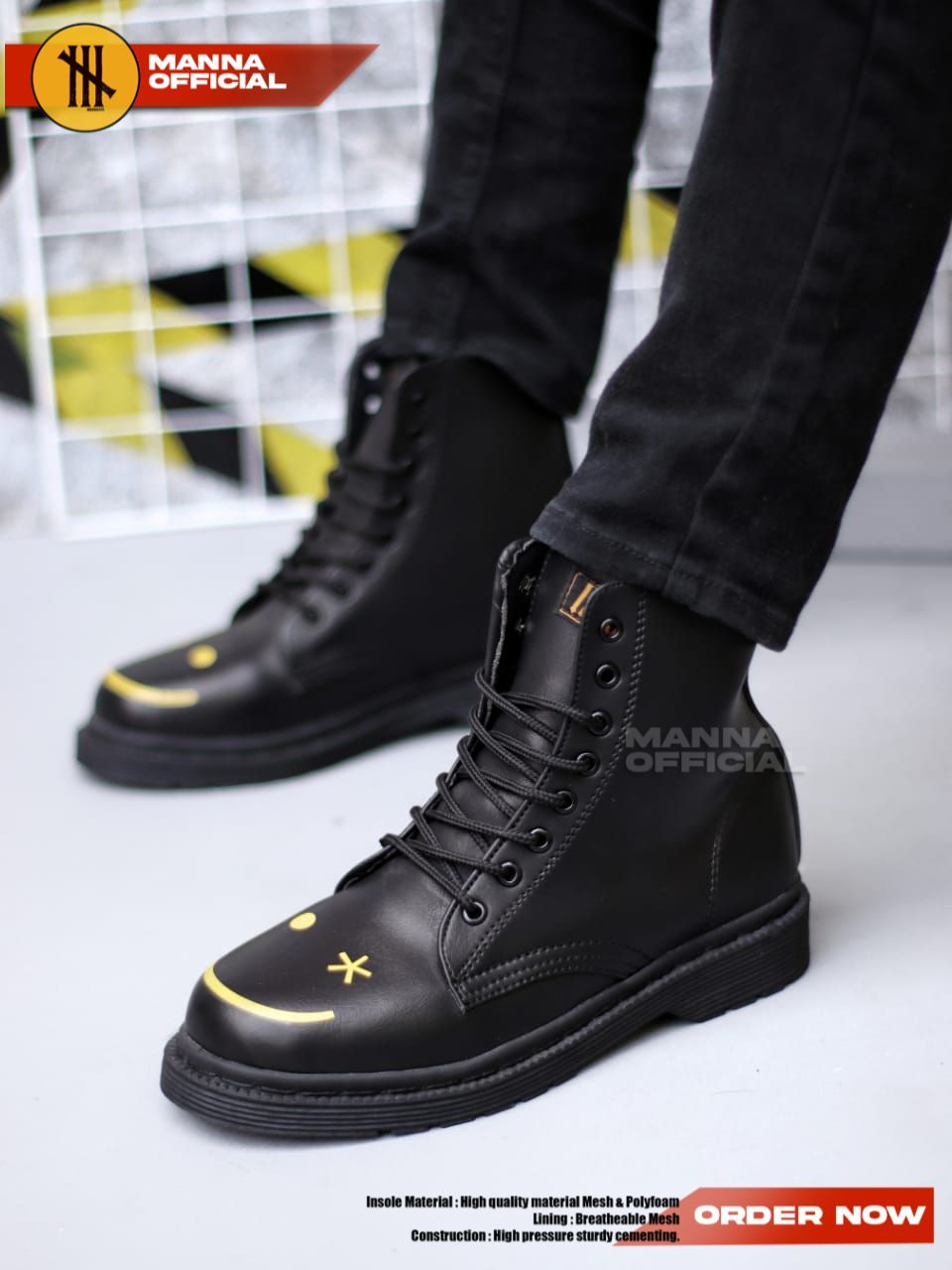 Jual Sepatu Formal Boots Smiley Docmart Pantofel Kerja Pria Wanita ...