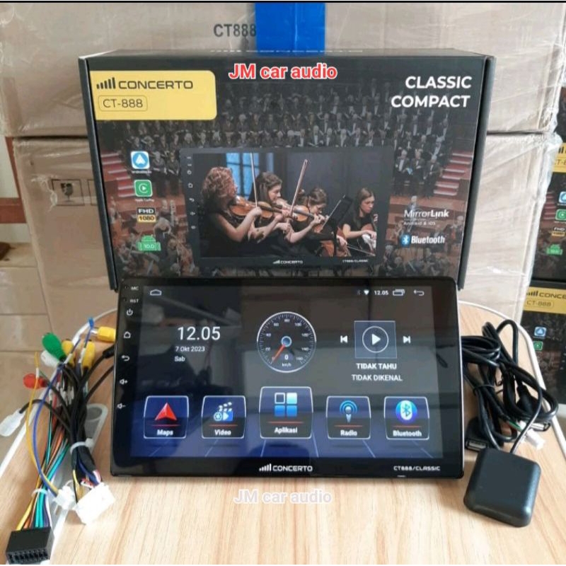 Jual Head unit TV Android 9 inch CONCERTO CT888 ram 2+32GB carplay