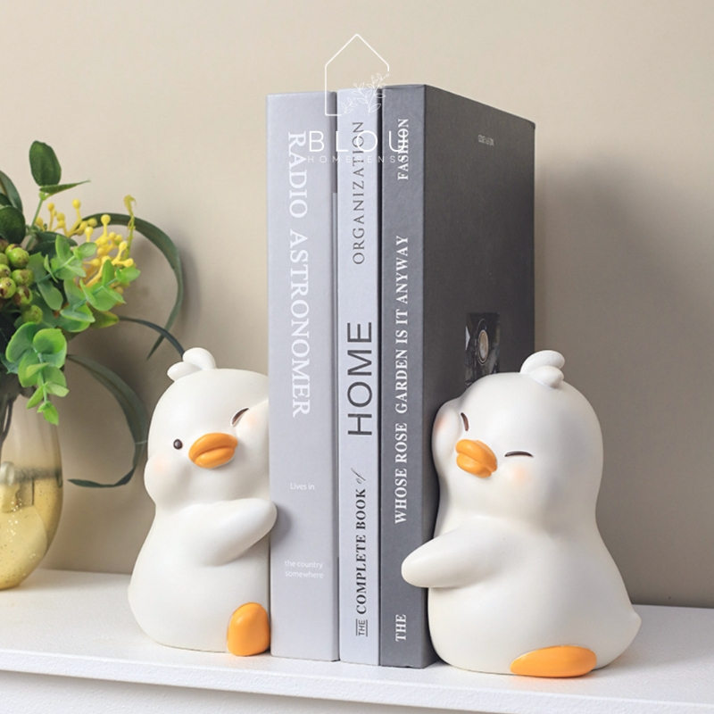 Jual Blou Duck Set Book Stand Bookends Dudukan Penahan Buku Lucu Motif