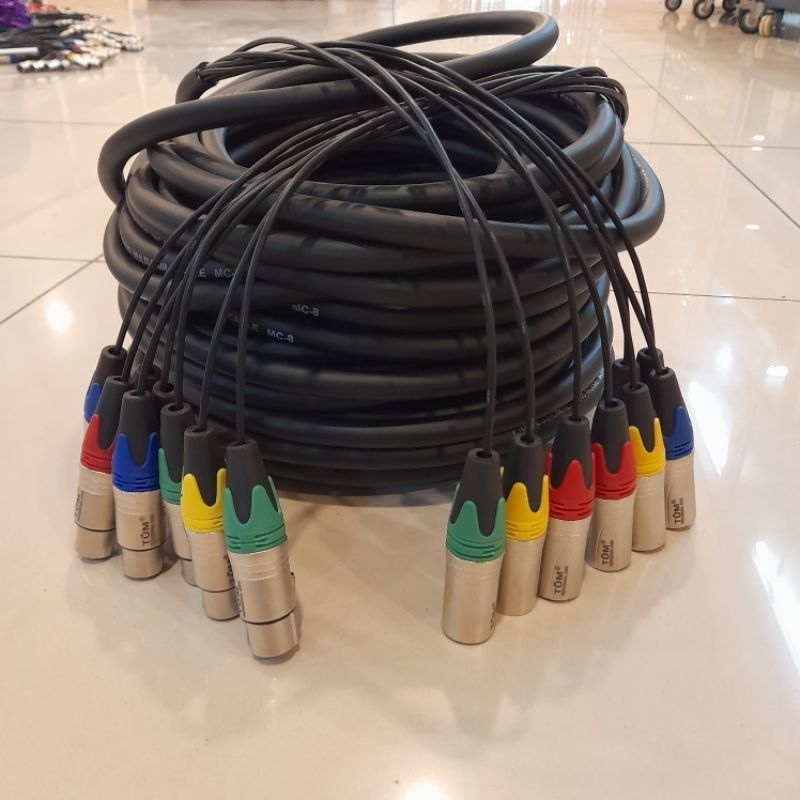 Jual Kabel Snake isi 8chanel komplit XLR MALE to FEMALE 15meter ...