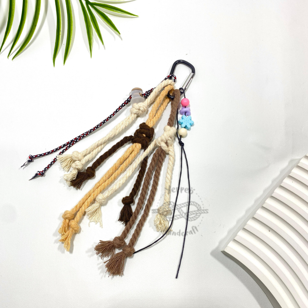 Jual READY STOK BAG CHARM Macrame Keychain Carabiner Tali Tas Aksesoris ...