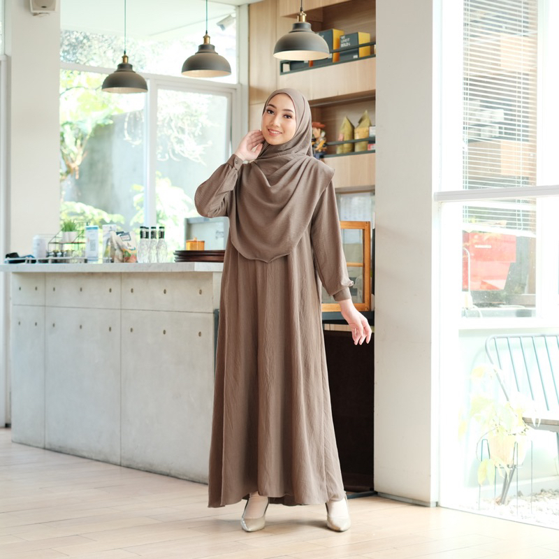 Jual Mazaya Syari Dres + Khimar Bergo Gamis Umroh Pashmina Syari Oval ...