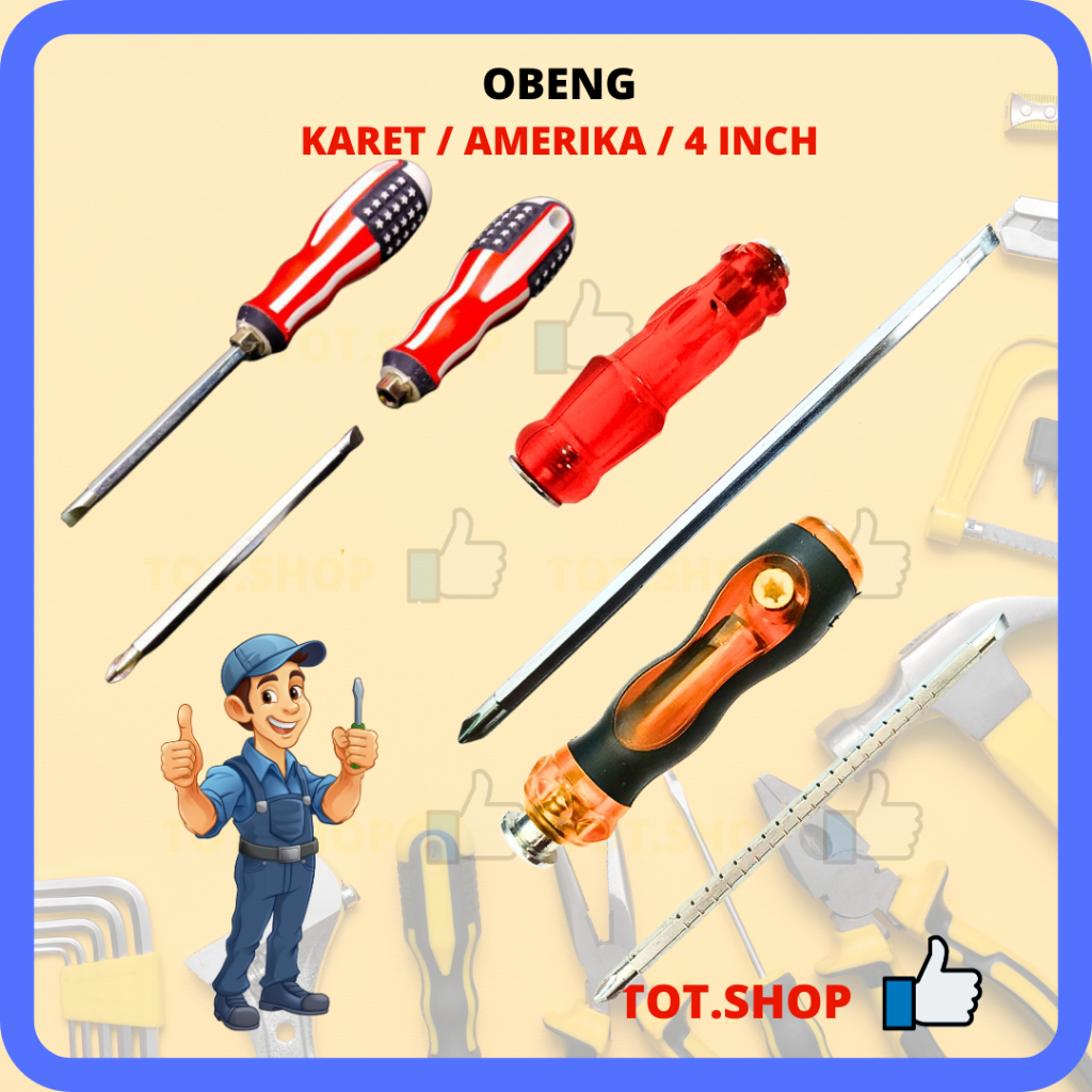 Jual LENGKAP!!! OBENG Bolak Balik BB USA Amerika / Obeng karet / Obeng ...