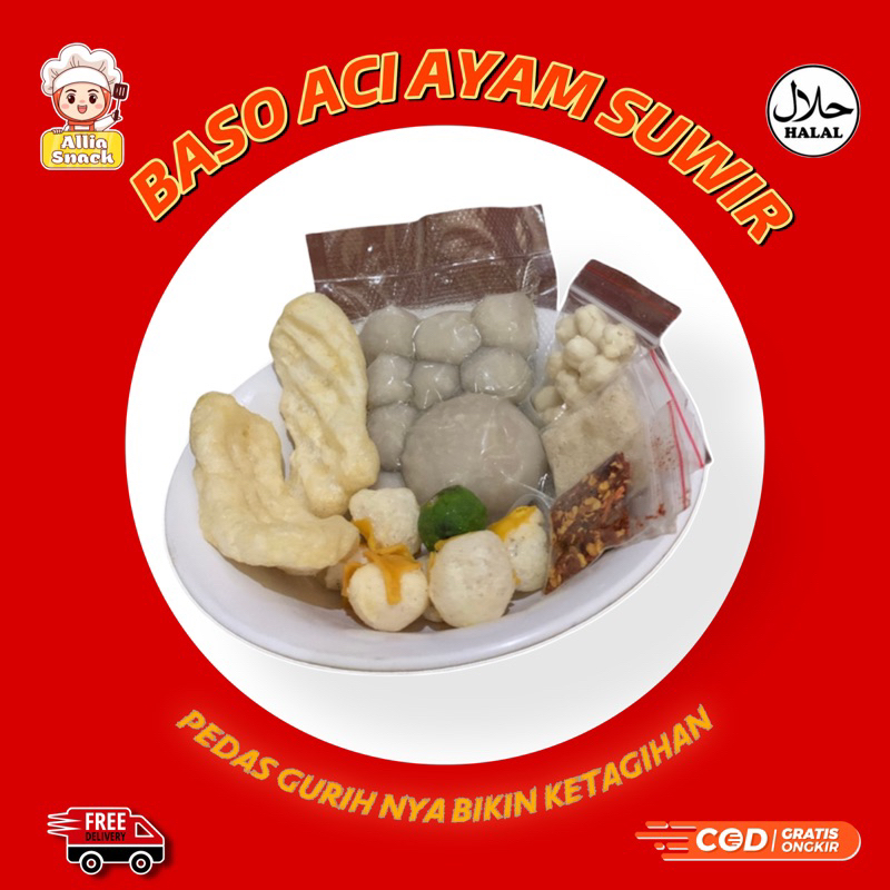 Jual Baso Aci Ayam Suwir Jumbo Khas Purwakarta Baso Aci Allia Snack