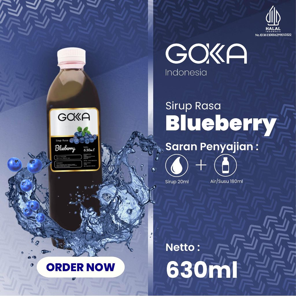 Jual Syrup Gokka Rasa Blueberry / Gokka Sirup Rasa Blueberry 630ml ...