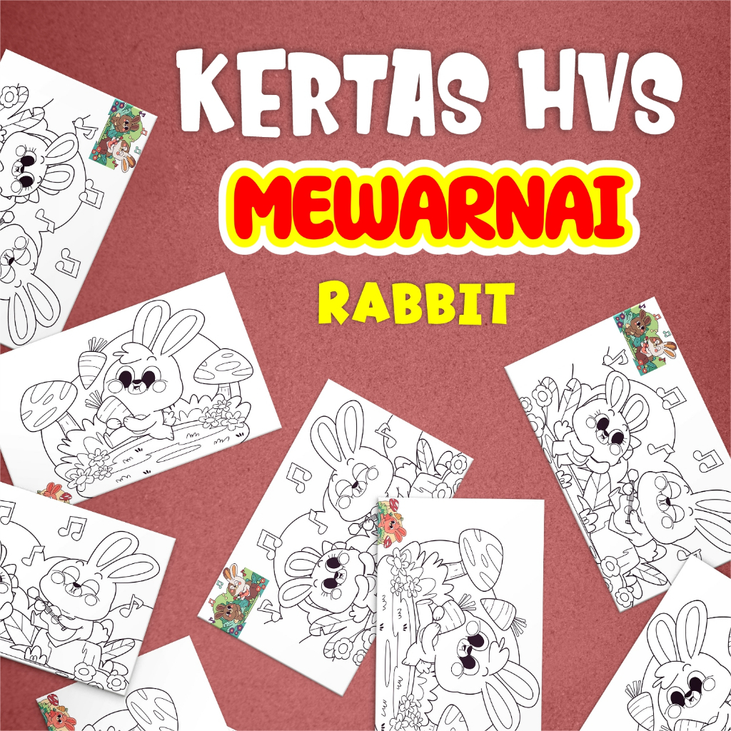 Jual Kertas Mewarnai Anak Rabbit HVS - Kertas Mewarnai Murah | Shopee ...