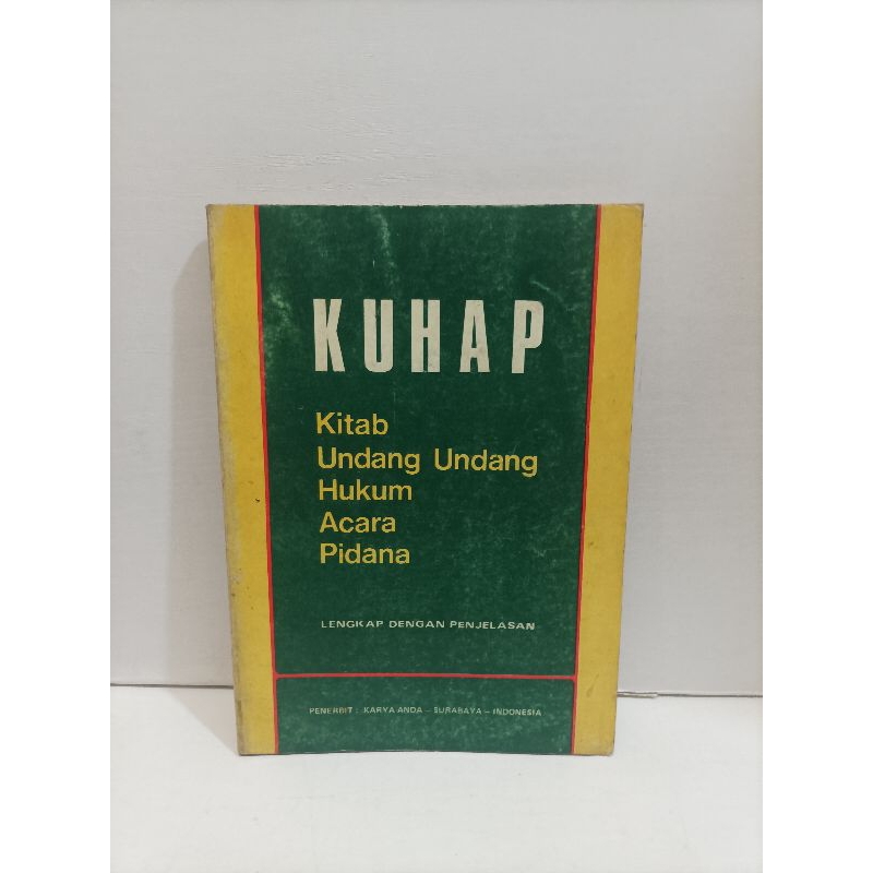 Jual Buku KUHAP Kitab Undang-Undang Hukum Acara Pidana Lengkap Dengan ...