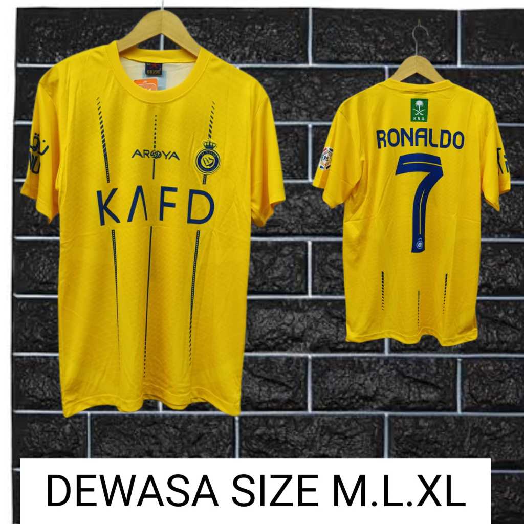 Jual Baju Bola Al Nassr Home Dewasa Jersey Ronaldo Al Naasr Home Dewasa