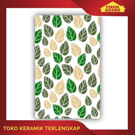 Keramik Dinding Pegasus 25x40 Foglia Green Motif Daun