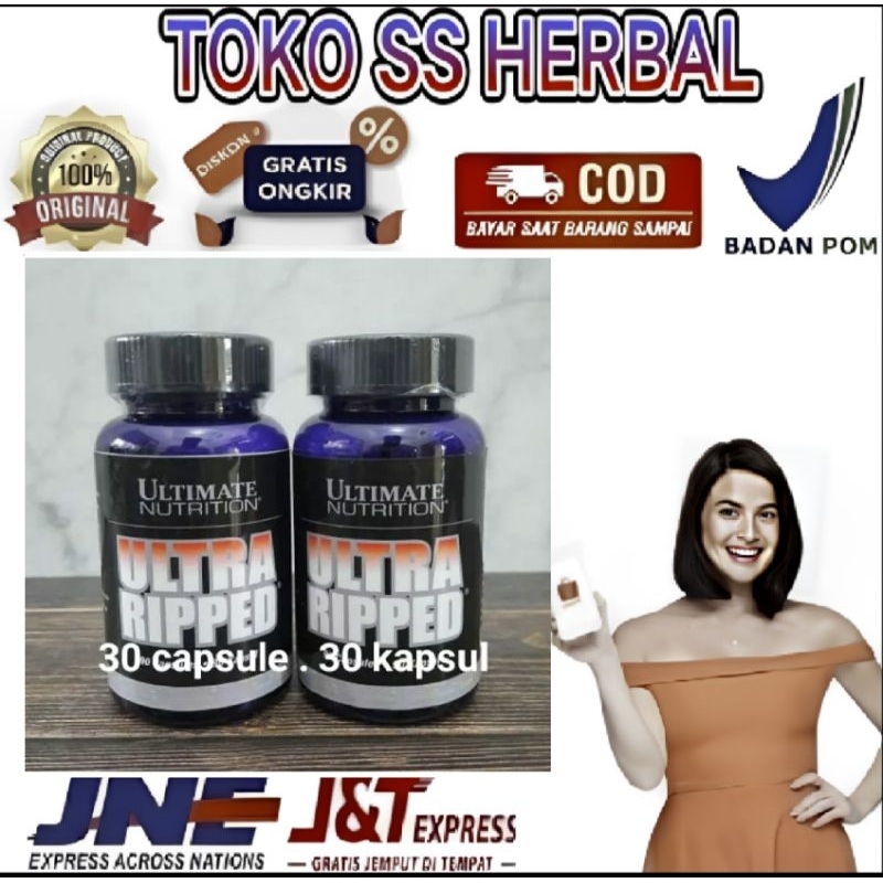 Jual PROMO|ULTIMATE NUTRITION ULTRA RIPPED 1 BOTOL ISI 30 CAPSULE ...