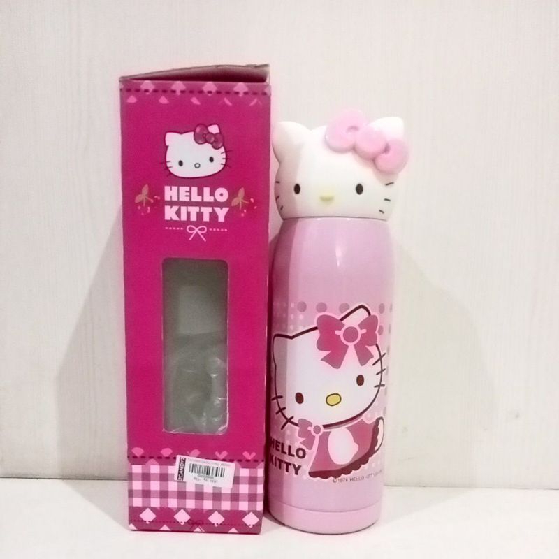 Everyday Delights Hello Kitty Heart Tumbler with Cover & Straw 480ml - Pink