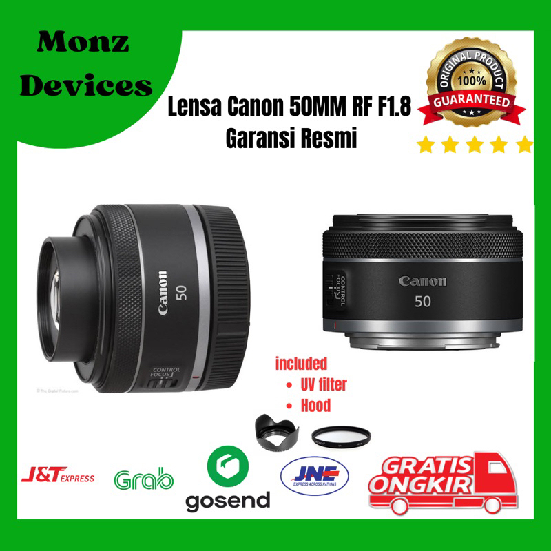 Jual Lensa Canon RF 50mm F/1.8 STM For EOS R-RP Garansi Resmi Canon ...