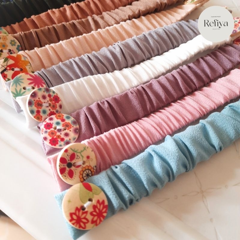 Jual Konektor masker hijab Kancing Motif / konektor kain / strap masker ...