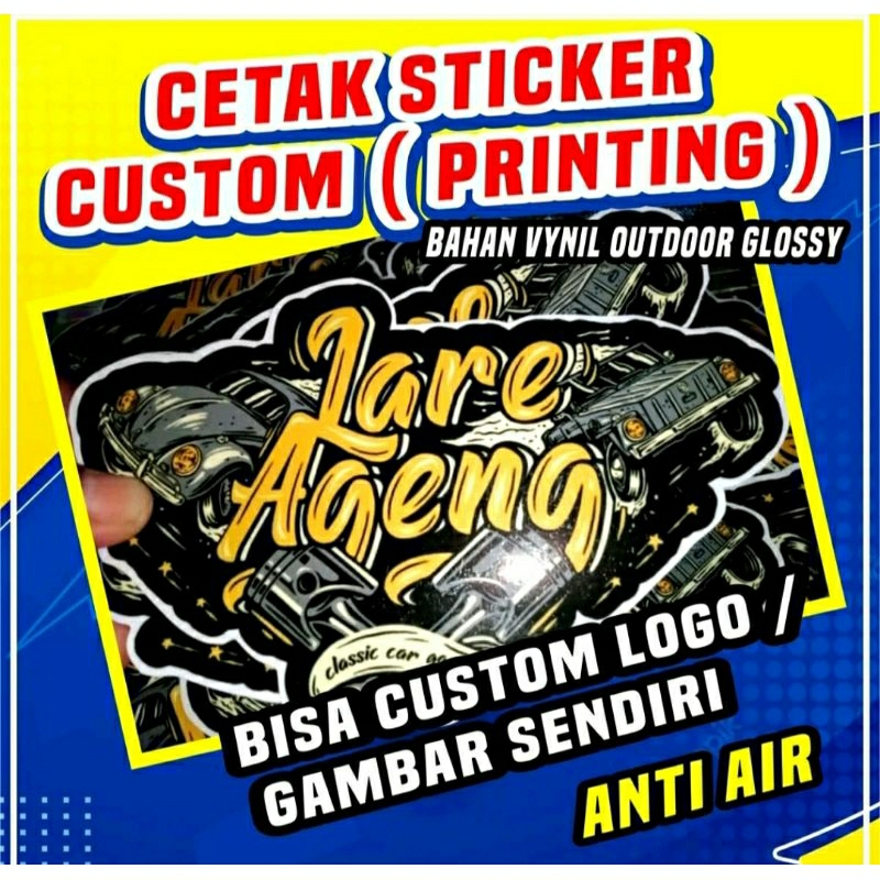 Jual CETAK STICKER VINYL / ANTI AIR CUSTOM A3 - BEBAS DESAIN | Shopee ...