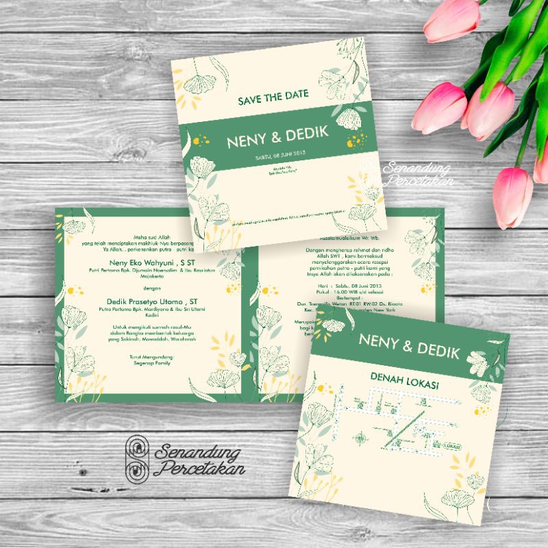 Jual FREE DILIPAT Undangan custom design request pernikahan cantik ...