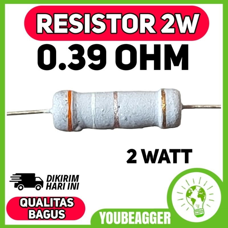 Jual Resistor 0.39 Ohm 2W | Shopee Indonesia
