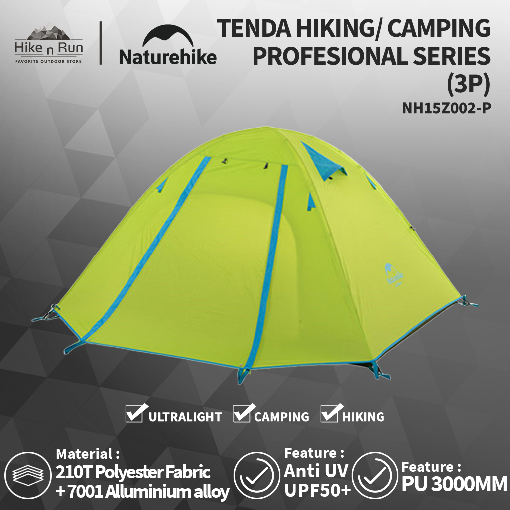 Jual Naturehike P-Series NH18Z033-P Tenda Camping 3 Orang | Shopee ...