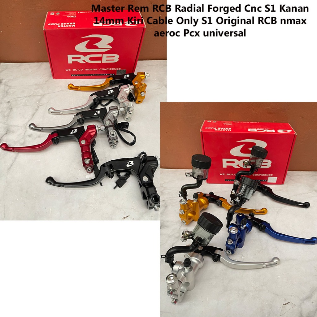 Jual Master Rem RCB S1 Radial Forged Cnc Kanan 14mm Kiri Cable Only S1 ...