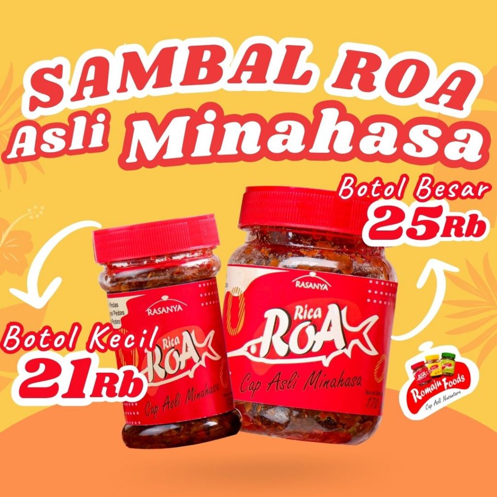 Jual SAMBAL ROA ASAP ASLI MINAHASA 190 gr / SAMBEL ROMAJU FOODS ...