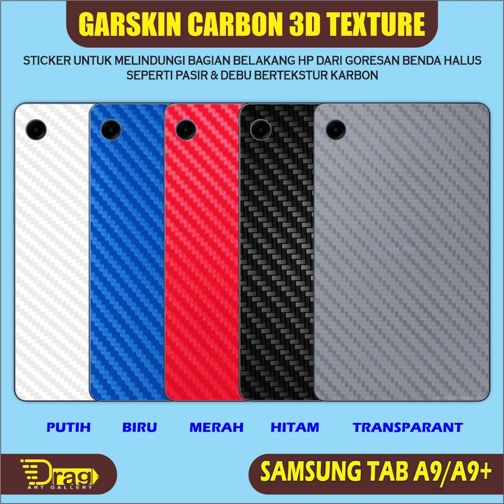 Jual Garskin Carbon Transparant SAMSUNG Tab A9 A9+ 2023 Skin Karbon ...