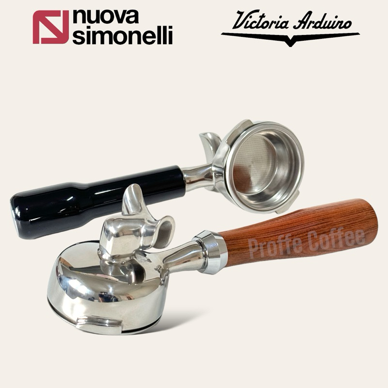 thumbnail interactive-video image 1 of LF REPA Nuova Simonelli Ergonomic Double Portafilter – 2 Cup 14gr For APPIA, AURELIA 1 of 5