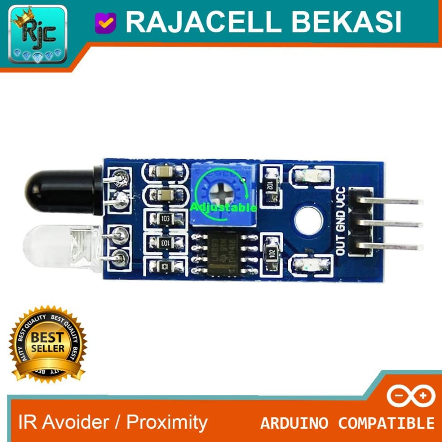 Jual IR Infrared Obstacle Avoidance Sensor Module line Follower Arduino ...