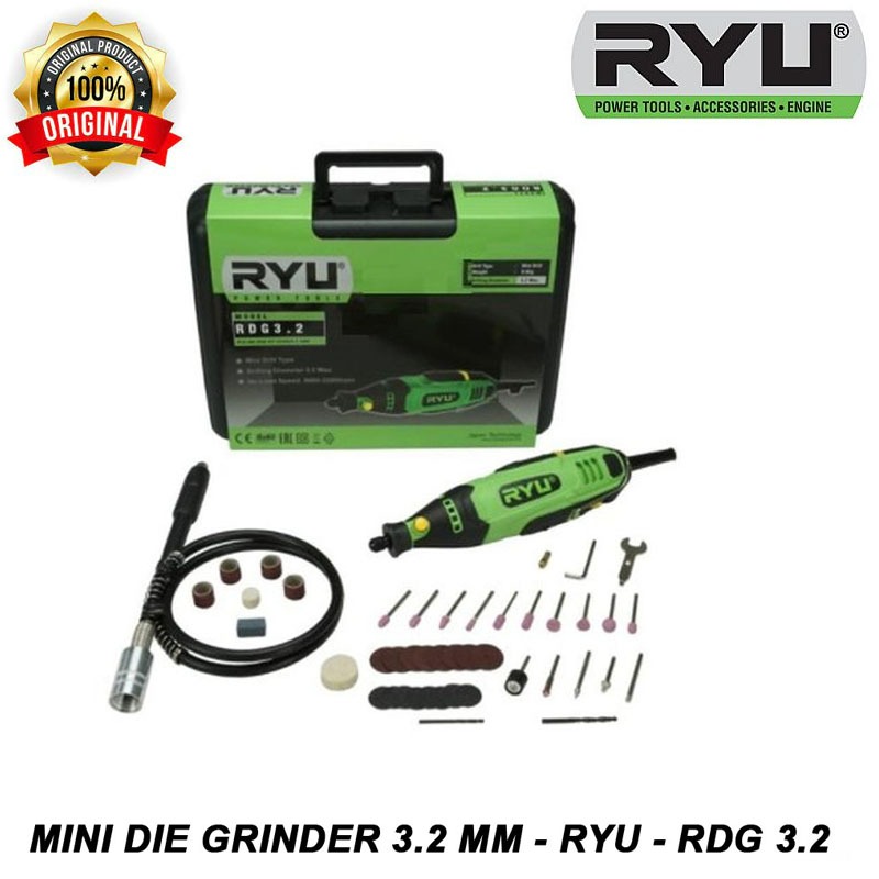 Jual RYU Mini Die Grinder 3.2mm Ryu RDG 3.2 Mesin Gurinda botol RYU ...