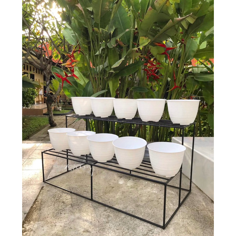 Jual STANDING POT / RAK BUNGA SUSUN 2 PANJANG 80CM | Shopee Indonesia