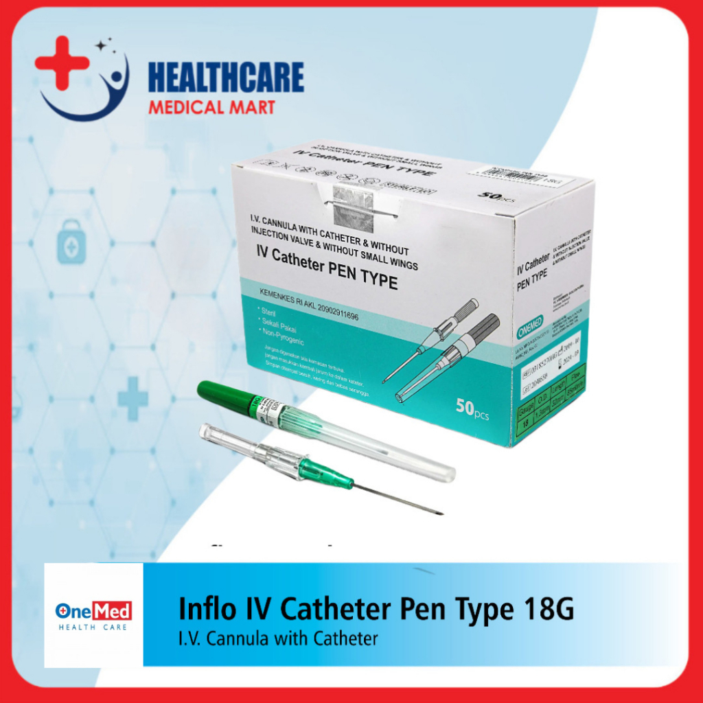 Jual Pen type catheter Onemed iv canula with catheter perbox isi 50pcs