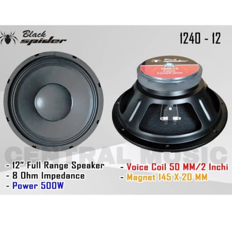 Jual SPEAKER KOMPONEN BLACK SPIDER 12 INCH 1240-12 ASLI KUALITAS ...