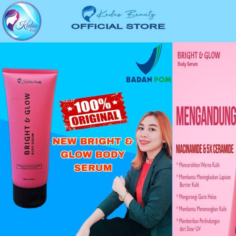 Jual NEW BRIGHTENING BODY SERUM KEDAS BEAUTY ASLI ORIGINAL BPOM