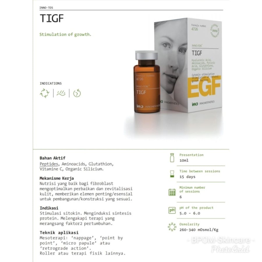 Jual TDS-TIGF Serum Stimulus Growth Factor Terapi Acne Scar Dermapen ...
