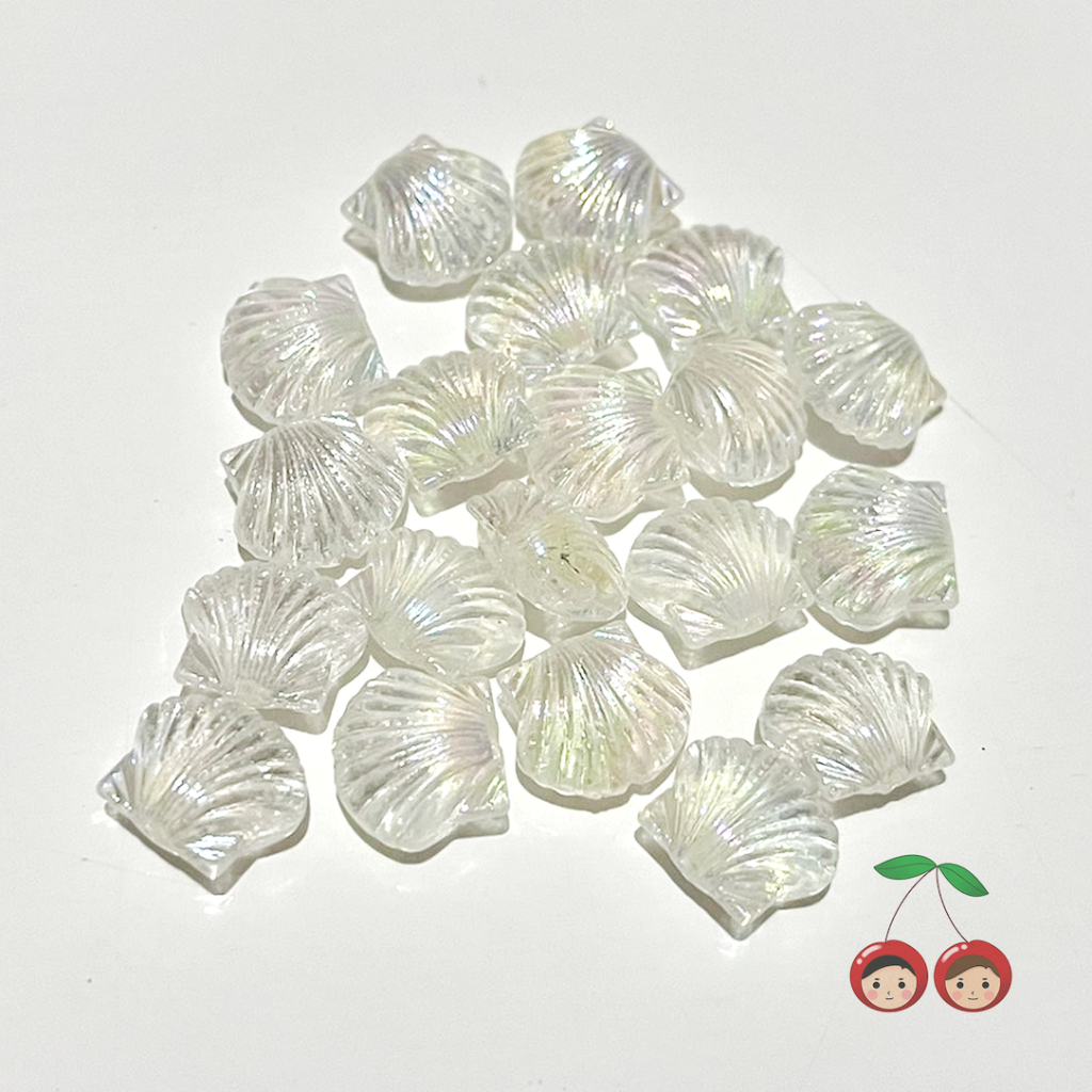 Jual Manik Kerang Shell Akrilik Kilap Putih Bening AB (10pcs) | Shopee ...
