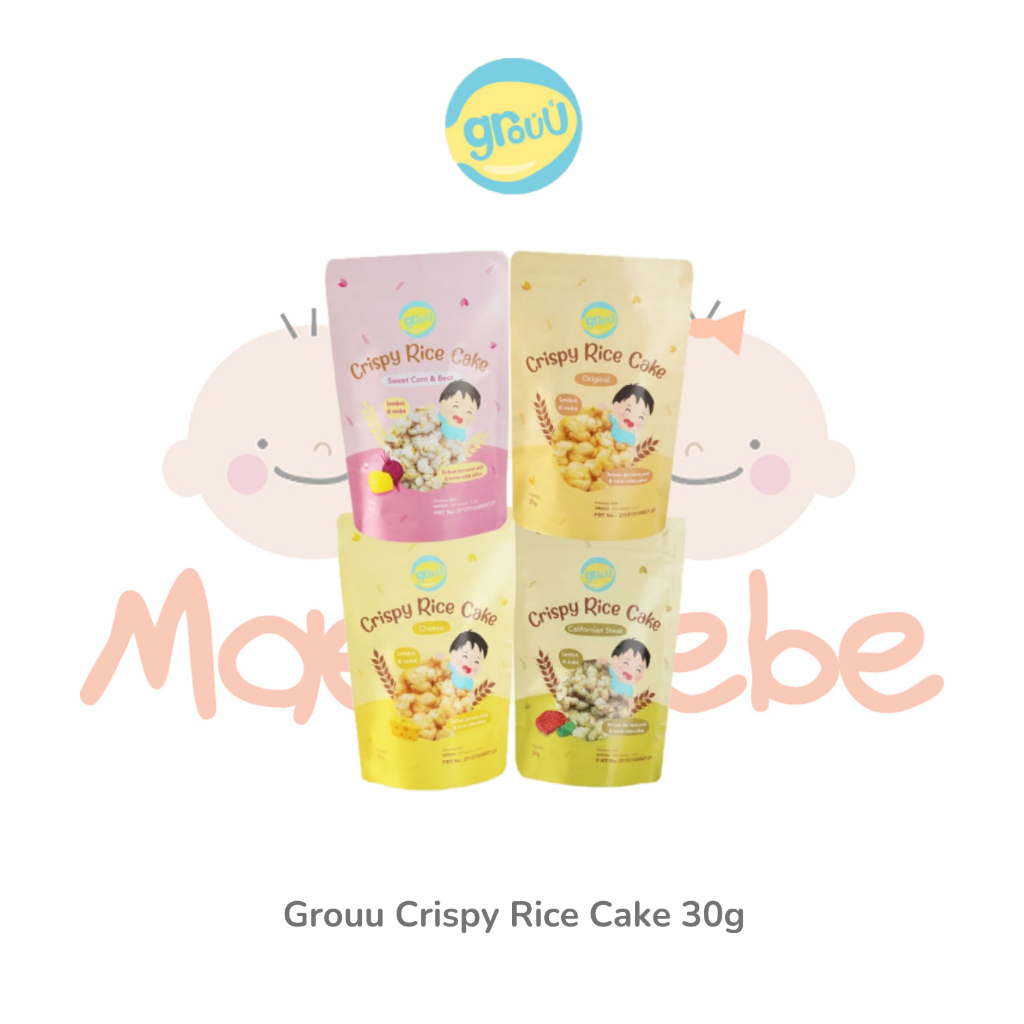 Jual Grouu Crispy Rice Cake Cemilan Anak 6m+ 30g | Shopee Indonesia