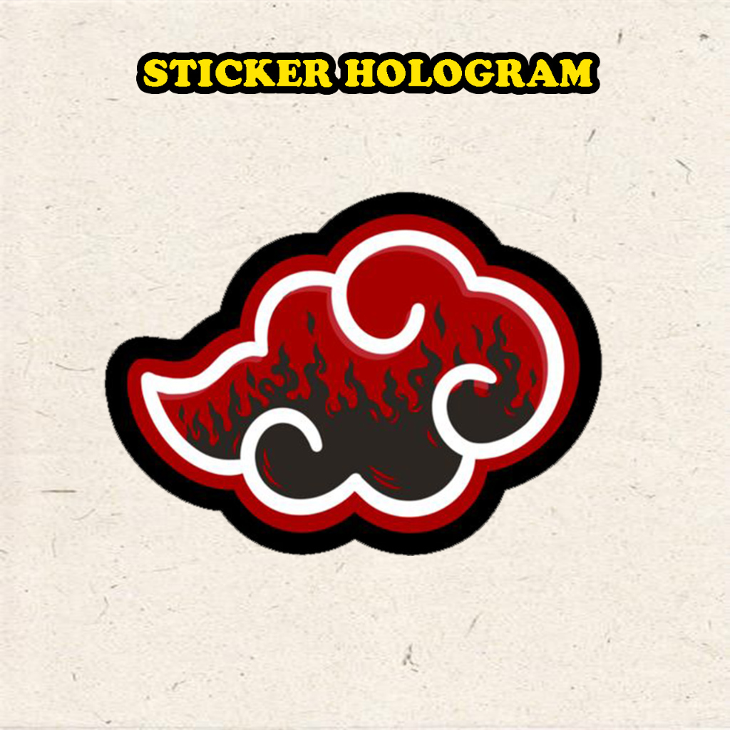 Jual Stiker Hologram Anime Lambang Akatsuki Naruto Ukuran 7 Cm Shopee