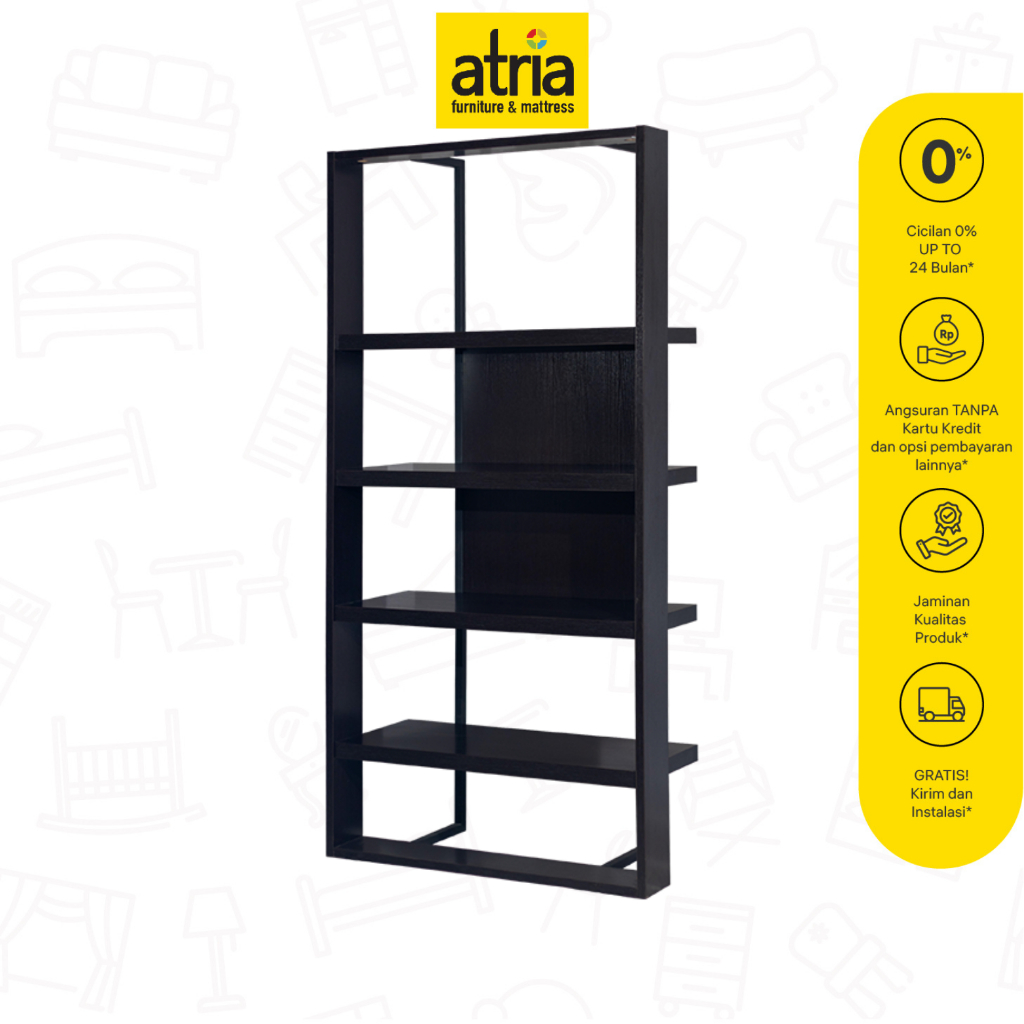 Jual Atria Rak Serbaguna Lamberto Wood 100x42x200Cm | Shopee Indonesia
