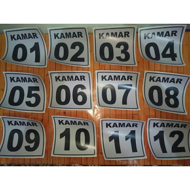 Jual Custom Stiker Angka Nomor Loker Minimal Order 15 Ribu Stiker Custom Nomer Rumah Sticker