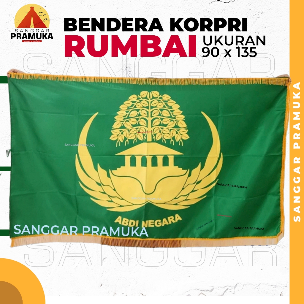 Jual Bendera Korpri Rumbai / Bendera Korpri / Bendera PNS / Bendera