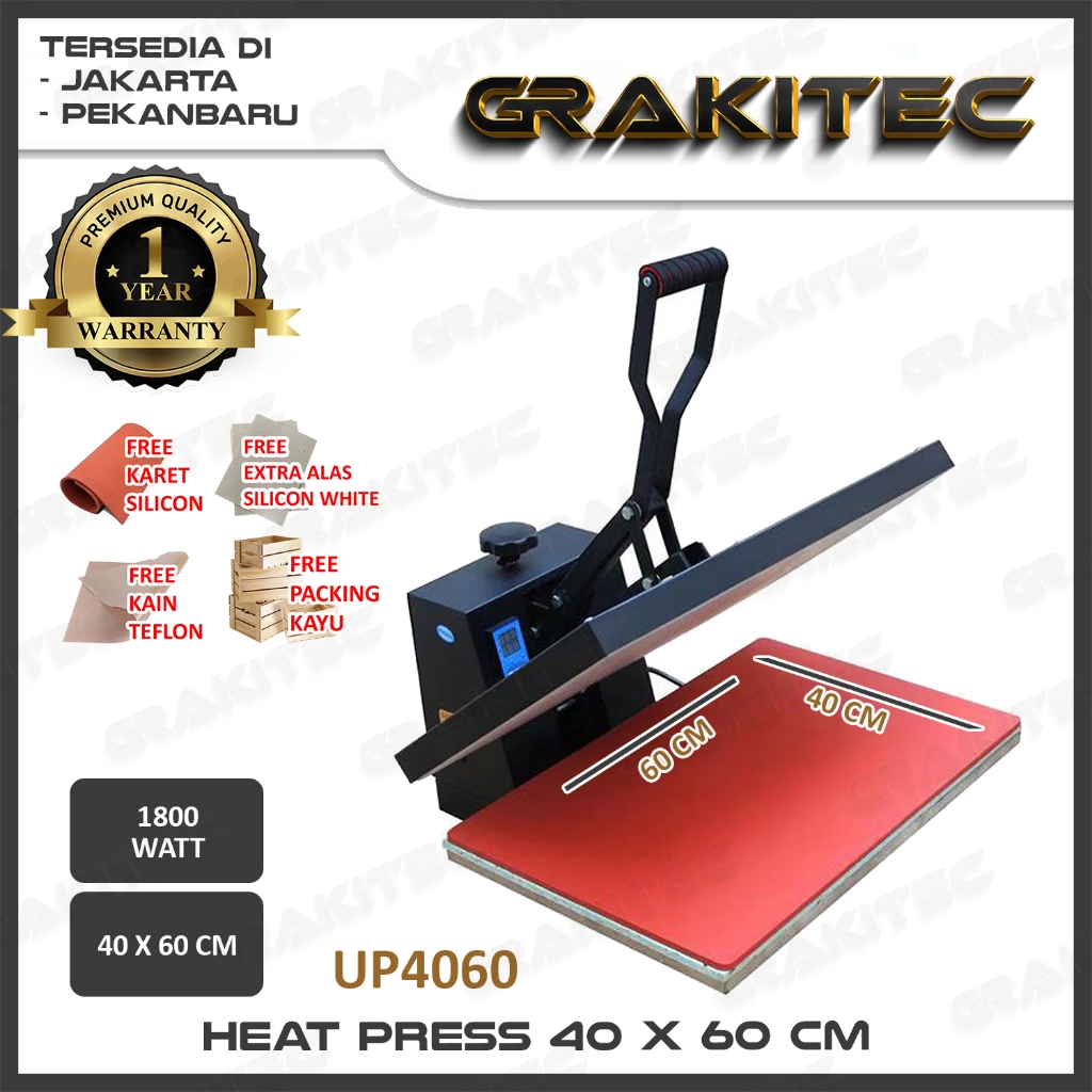 Jual Mesin Press Sablon Kaos 40x60 Sliding And High Pressure Premium