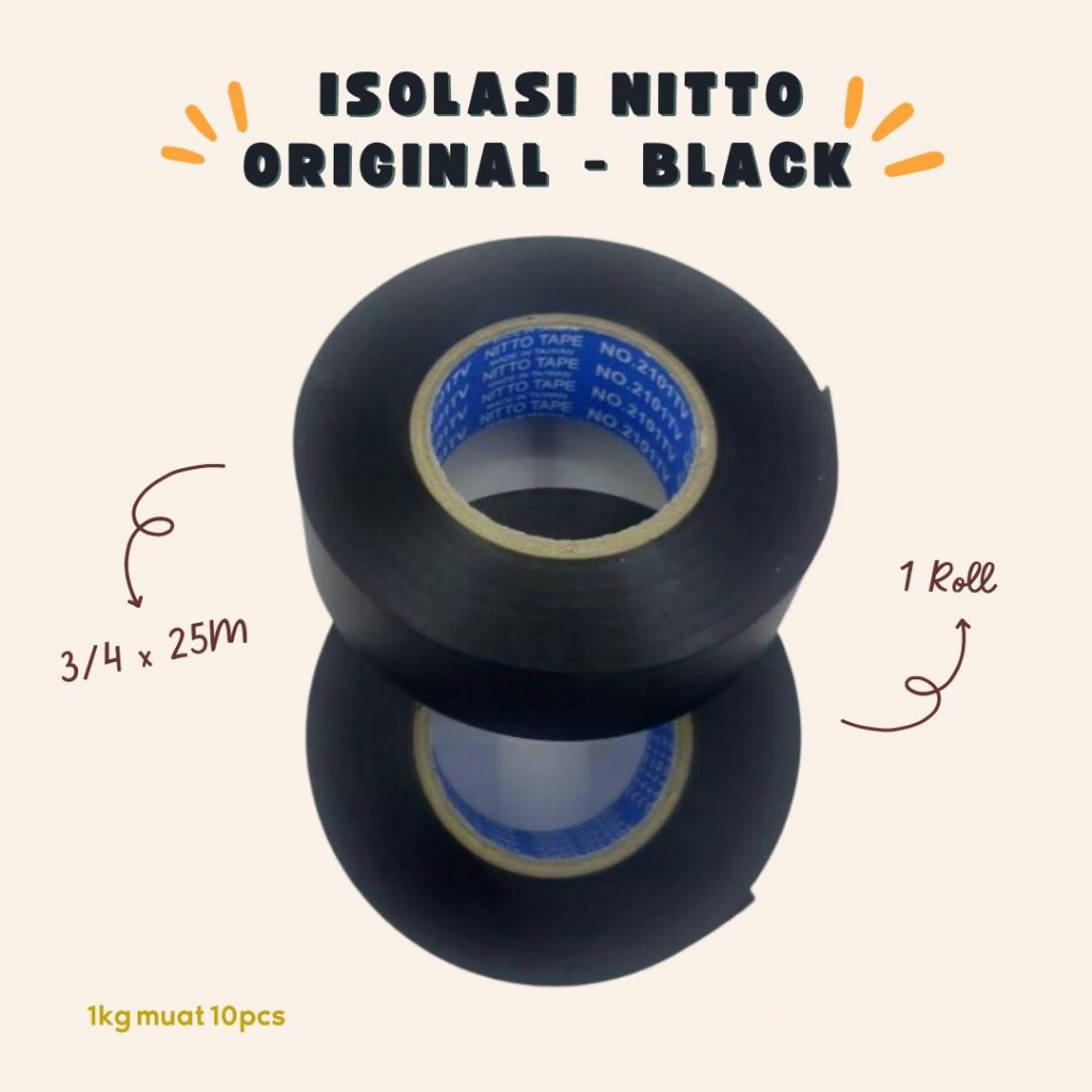 Jual Isolasi Listrik Nitto Solasi Nito Hitam Stvh Merah P P