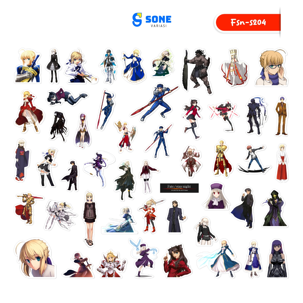Jual Sticker Pack Fate Stay Night Aesthetic Paper Vinyl Waterproof ...